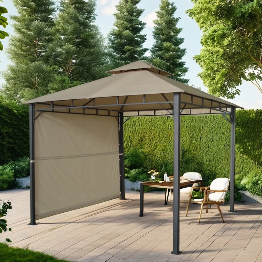 YOHO Modern Europe Garden Gazebo High Quality All-Weather Aluminum Steel Waterproof PVC Tent Iron Plastic Wood Arch Outdoor Use