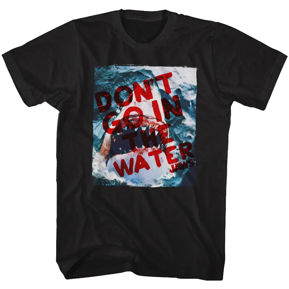 Jaws 70's Thriller Movie DON'T GO IN THE WATER Shark Attack Framed Men's T Shirt