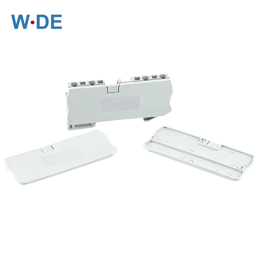 100Pcs D-ST2.5-QUATTRO End Cover For ST2.5-QUATTRO PT2.5-QUATTRO Din Rail Terminal Block Plate Caps