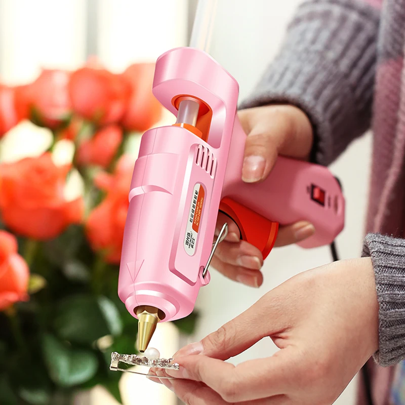 70W Hot Melt Glue Gun with 7mm Glue Sticks Mini Industrial Guns Heat Temperature Thermo Electric Repair Tool