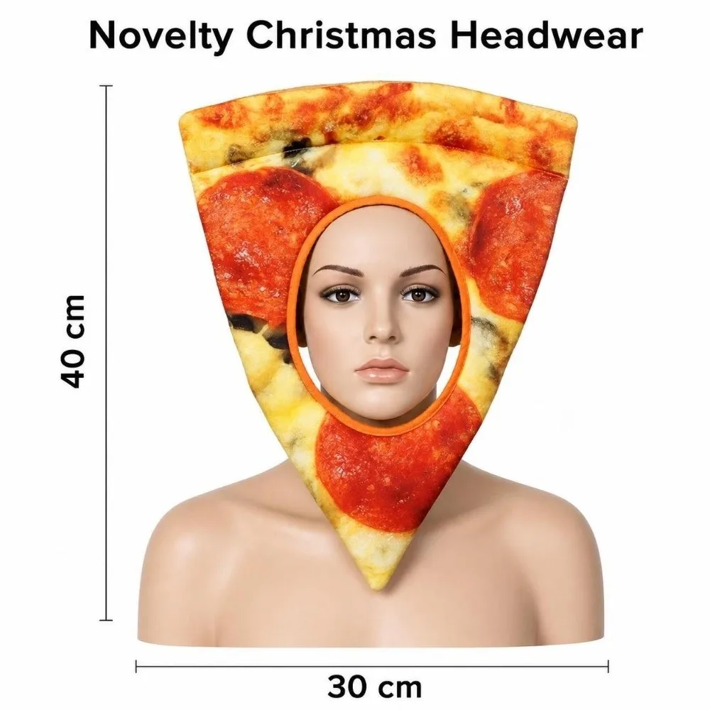 Creative Shaped Christmas Funny Hat Dress Up Printed Xmas Costume Headcover Lucky Bag Xmas Cap Christmas Decoration Role Paly