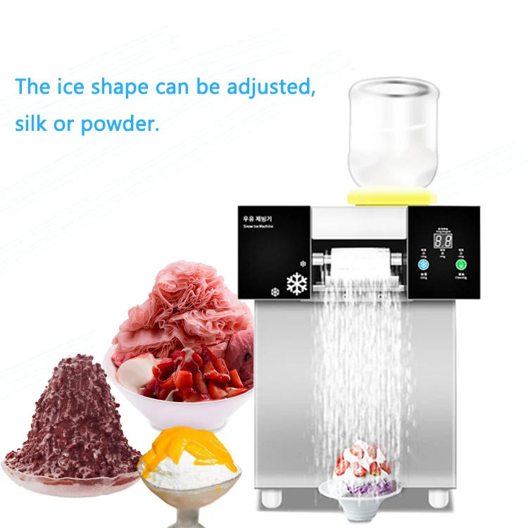 Customized Industrial Bingsu Ice Shaver Multifunctional Slush Smoothie Making Machine For Commercial Dessert Shop