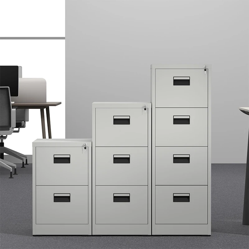 Office Furniture 4 Drawer Vertical Filing Cabinet 4 Layers Steel Cabinet, Versatile Home Office Storage for Files and Documents