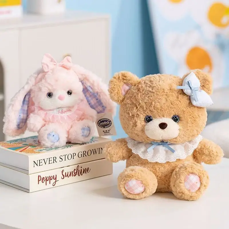 

Puff Bear Doll Plush Rabbit Doll Healing Sleep Holding Doll Child Girl Birthday Gift
