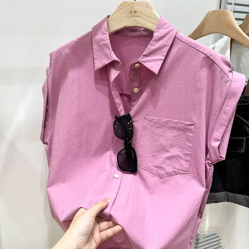 Nueva camisa de manga corta para mujer de moda de estilo francés