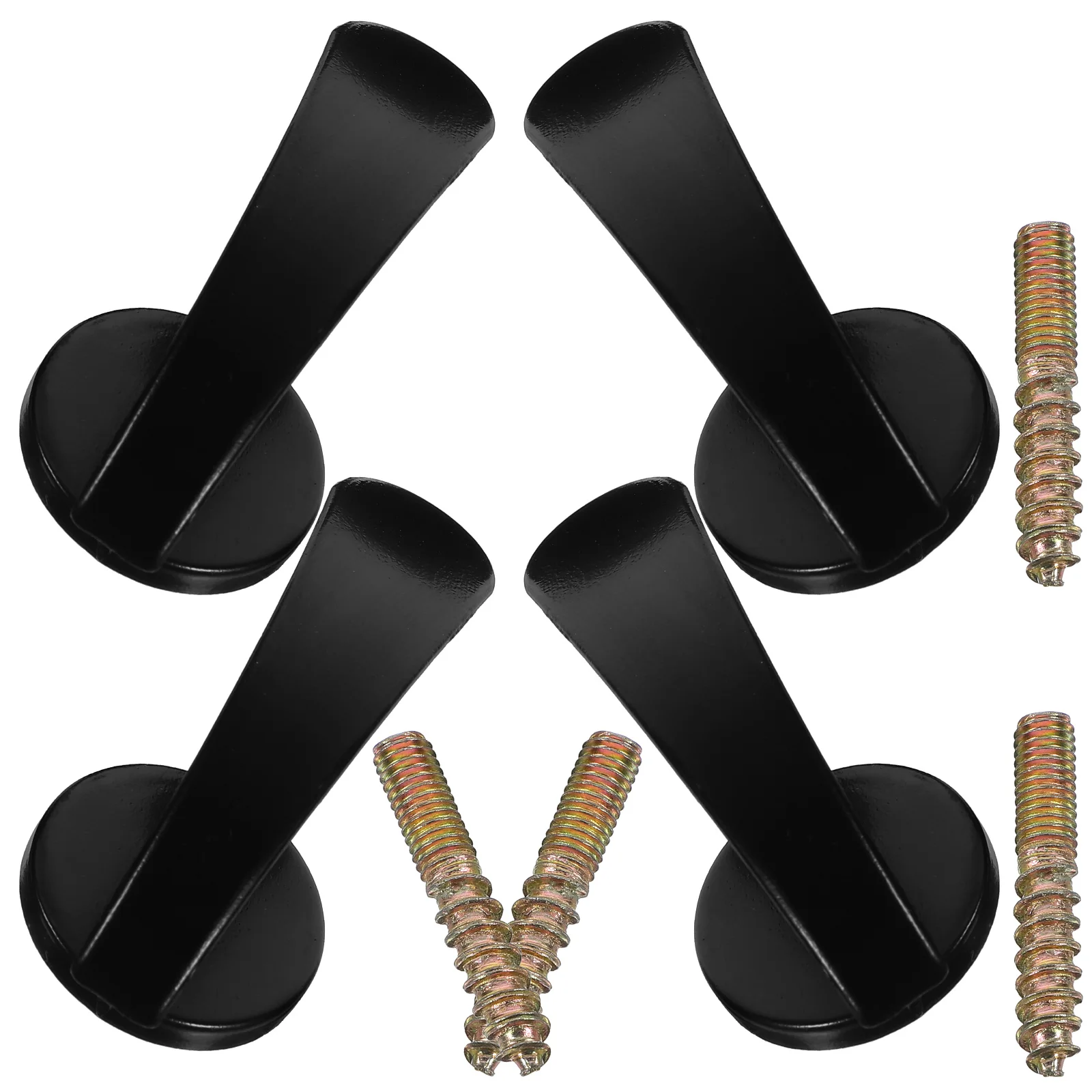 

4Pcs Wall Mounted Metal Curtain Holdbacks Simple Style for Living Room Bedroom Hotel Decorative Drapery Tiebacks