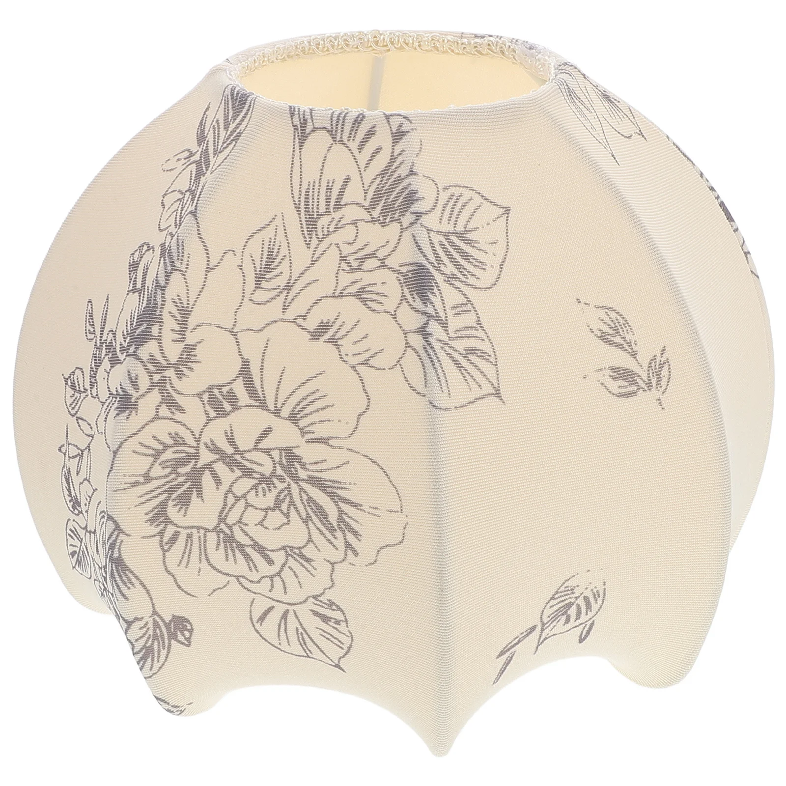 

Mushroom Shaped Cloth Floral Lampshade French Vintage Design for Bedroom Living Room Wall Sconce Ceiling Light Fixture Soft