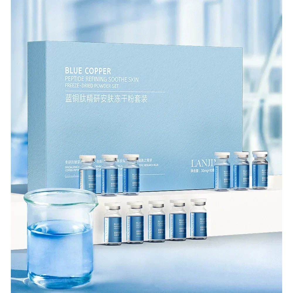 

Набор лиофилизированного порошка с пептидом синей меди для восстановления и успокоения кожи: восстановление, укрепление, против морщин, от следов акне, увлажнение, уход за кожей