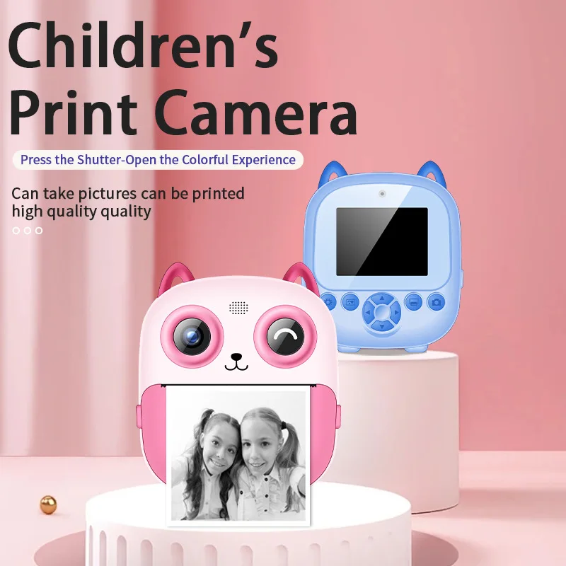 Children Digital Camera 1080P HD Dual Lens Instant Print For Kids Thermal Print Camera Instant Photo Printing Camera Video Toys