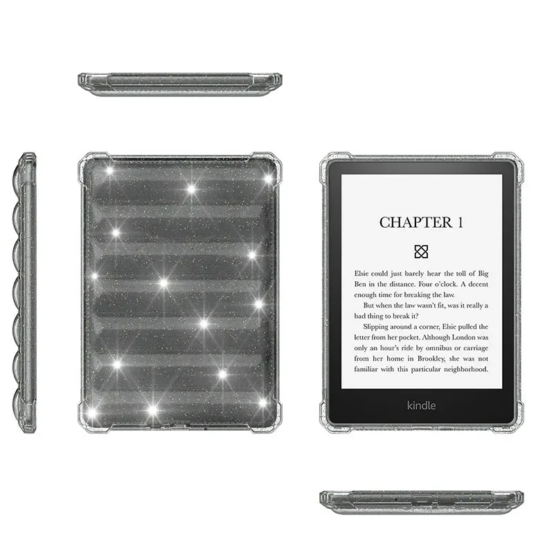 Hülle für den brandneuen 7-Zoll-Kindle Paperwhite der 12. Generation 2024 und Colorsoft SA569P SA568B, ultradünne, transparente TPU-Rückseite mit weicher Haut