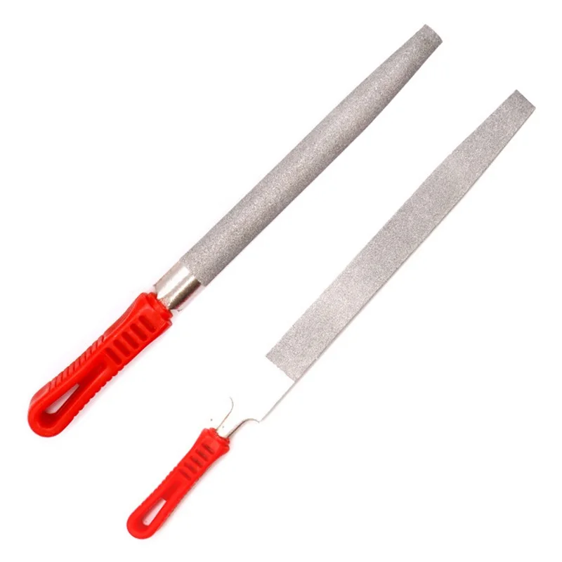 1 Pieces Durable Diamond File Hand Tool Flat/Semicircle/Triangle Polishing File Metal Jewelry Polishing Grinding Sharpening File