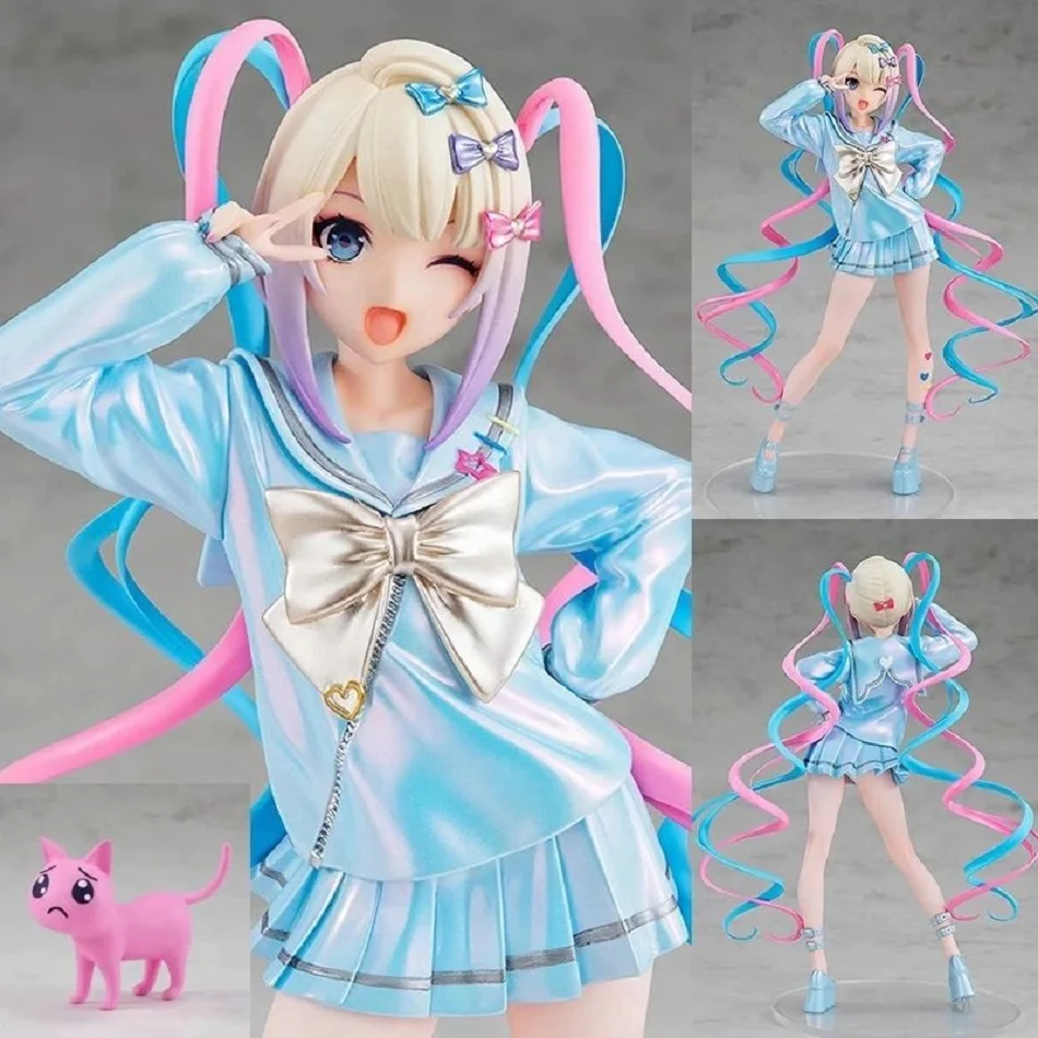 Needy Girl Overdose KAngel Anime Figure With Cat Pop Up Parade Virtual Uploader PVC Action Figure Collection Model Toys Decor
