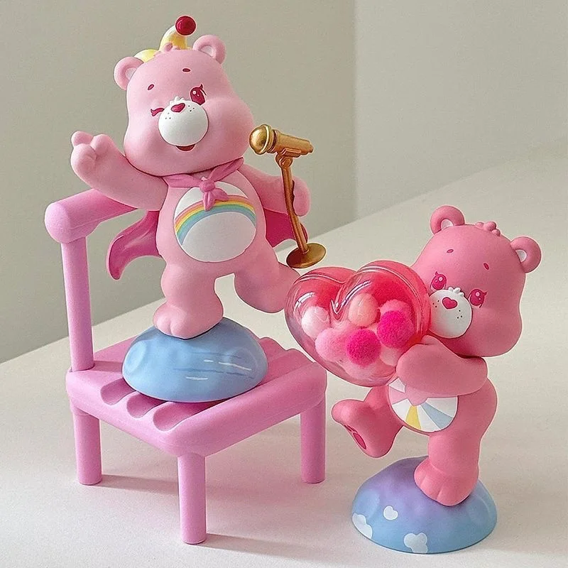 Miniso Care Bears Healing Planet Series صندوق أعمى صندوق غامض Caixa Sorpresa شخصيات كرتونية سطح المكتب حلية هدايا عيد الميلاد