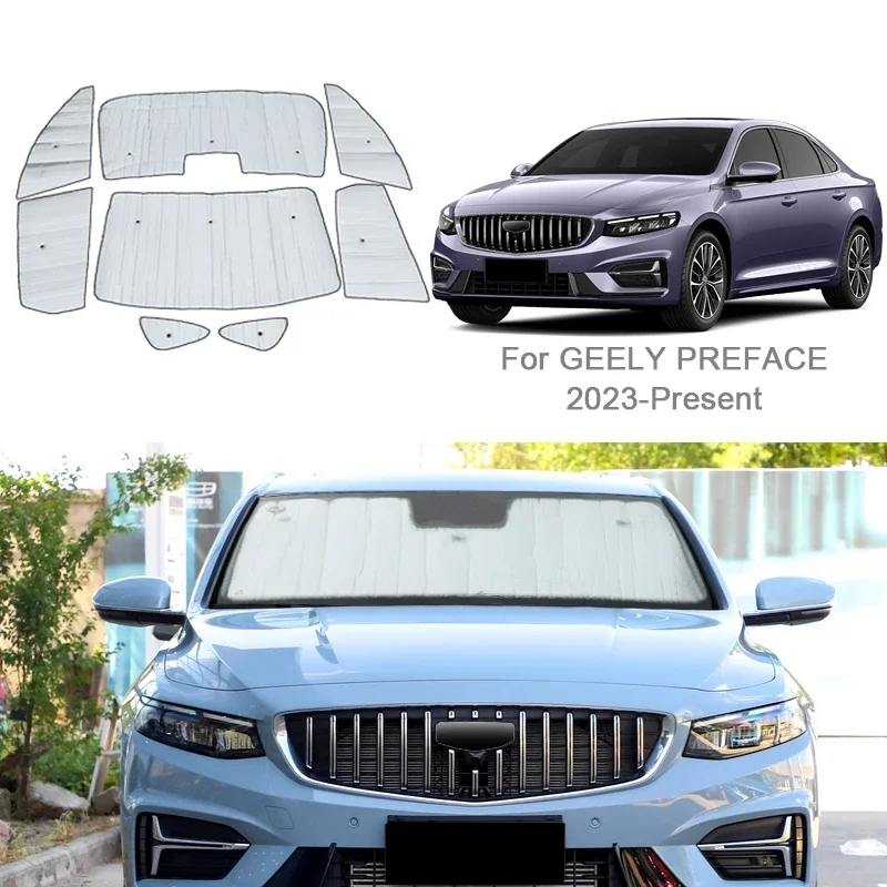 

Car Sunshades UV Protection Cover Side Window Curtain Sun Shade Visor Mat Windshield Accessories For GEELY PREFACE 2023-PRESENT