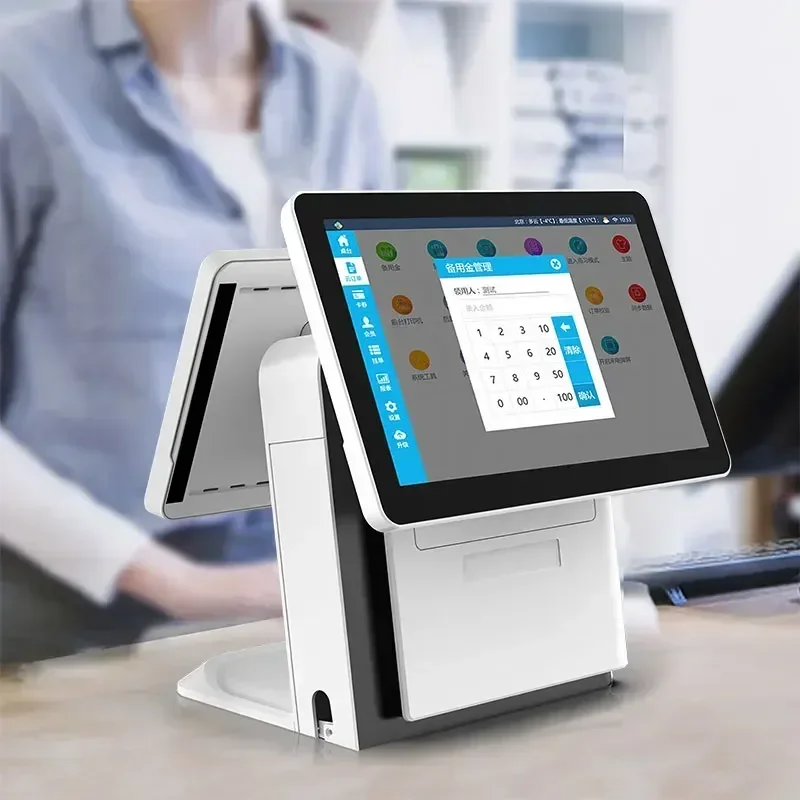 Manufacturer POS System All In One Android Windows Cheap Cash Register Point Of Sale Display POS Systems For Supermarket