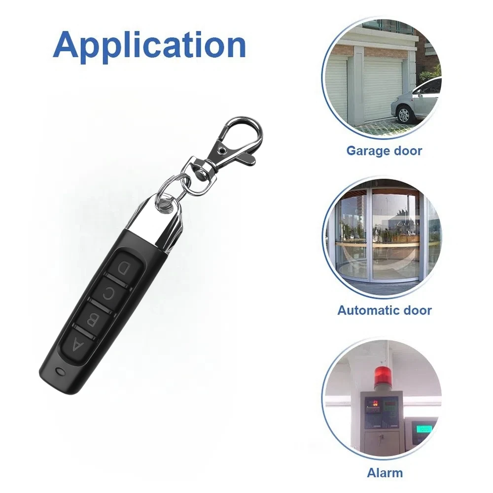 4CH Remote Control 433MHz Car Key Garage Door Gate Opener Remote Control Duplicator Clone Cloning Code 4-Button Transmitter