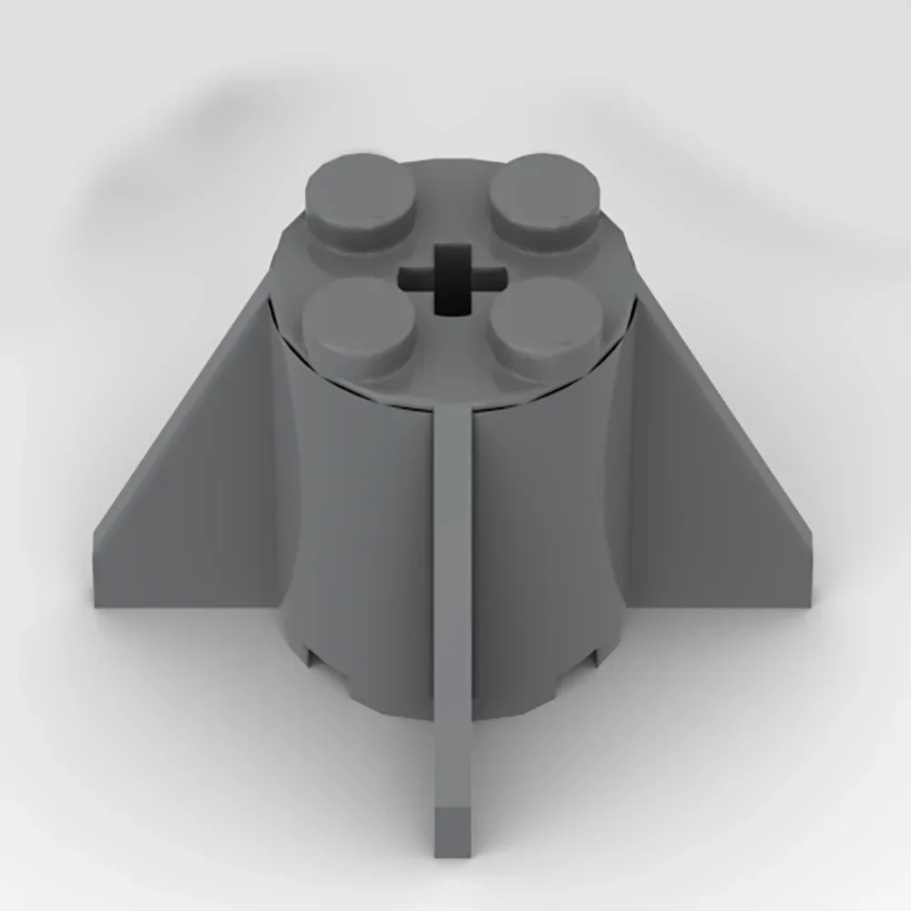 Mattoni da costruzione supportati con pinna MOC assemblaggio di accessori Mattoni fai da te mattoni rotondi, 2x2x2, 4591, 1 pezzo