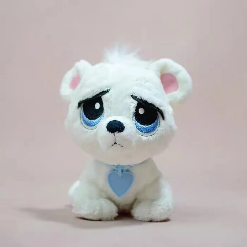 Peluche de Perro Blanco de Little Pet Shop, 6.5 Pulgadas, Juguete de Peluche Raro, Gran Venta