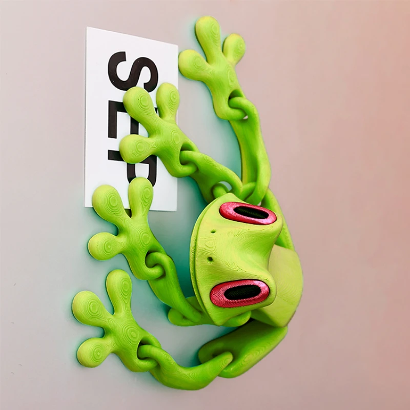 3D Printed Magnetic Frog Fridge Magnet Movable Joint mobility Glow in Dark Dragon Toy Fashionable Home decoration supplies
