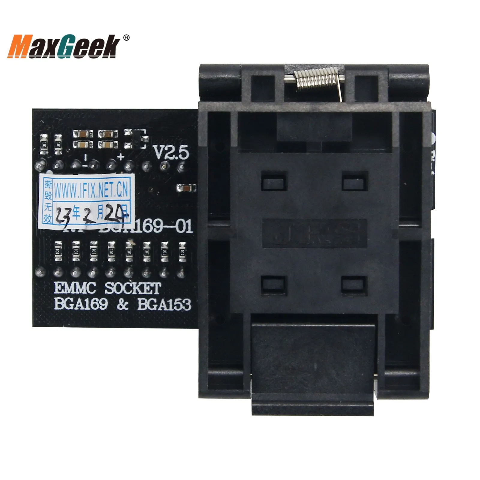 Maxgeek Bga169 & Bga153 Emmc Soquete Adaptador Rt-bga16901 e Bga Bounding Caixa para Rt809h Programador
