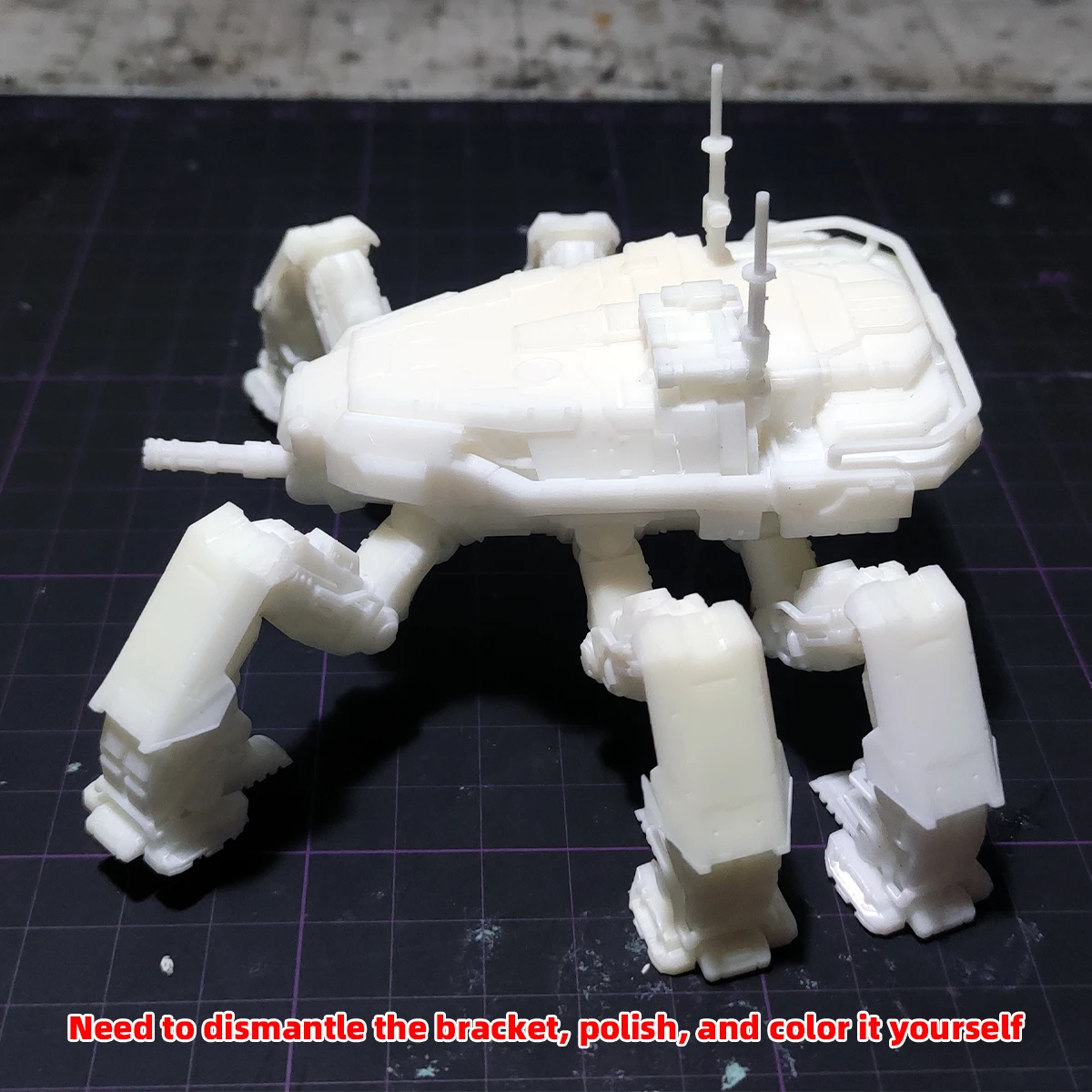 1/72 Modellbausatz 3D Harz Miniatur Diorama Gebäude Unbemalt Sci-Fi Mecha Panzer Hexapod DIY – Detail 1