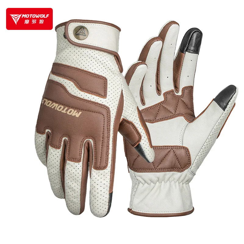 

Retro Spliced Leather Motorcycle Gloves For Men Accessories Luvas Para Guantes Para Motos Para Motociclistas Hombre 오토바이 가죽장갑