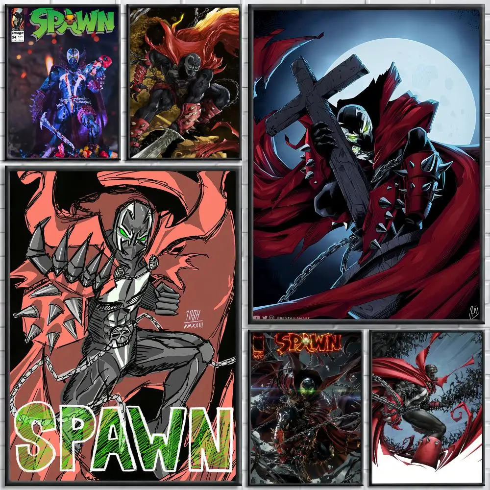 Spawn Comic Painting Calligraphy Stylish Canvas Poster Wall Art for Living Room Bedroom Cafe Office Home Decor Gift