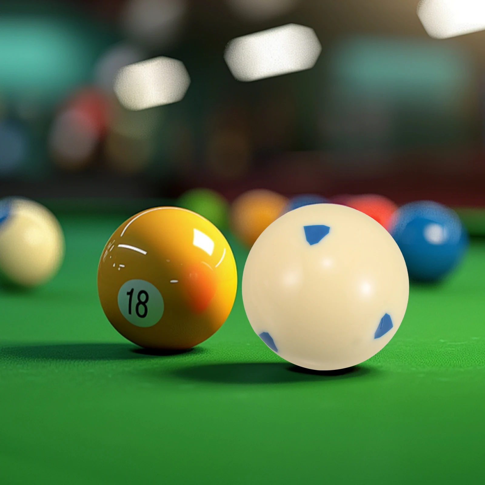 

Six-Point Resin Cue Ball Billiards Accessory Precision Control Training Practice Enhance Game Billiard Gifts Pool Balls