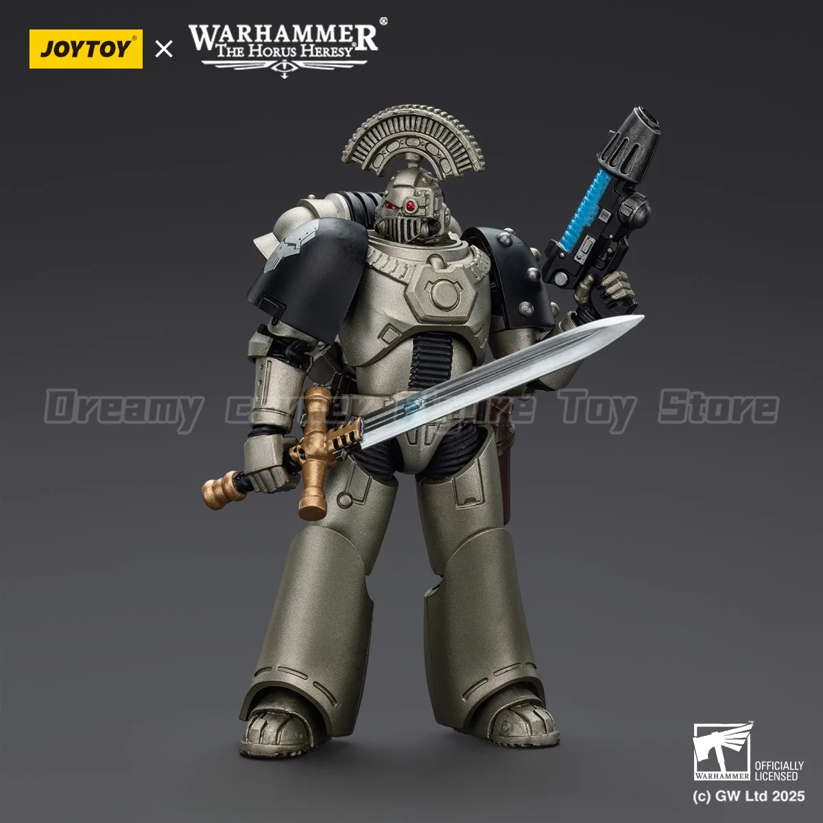 【En Stock】 JOYTOY Warhammer 40K Iron Warriors Command Squad choisi avec la légion Standard 2 pièces 1/18 figurine jouet modèle cadeau