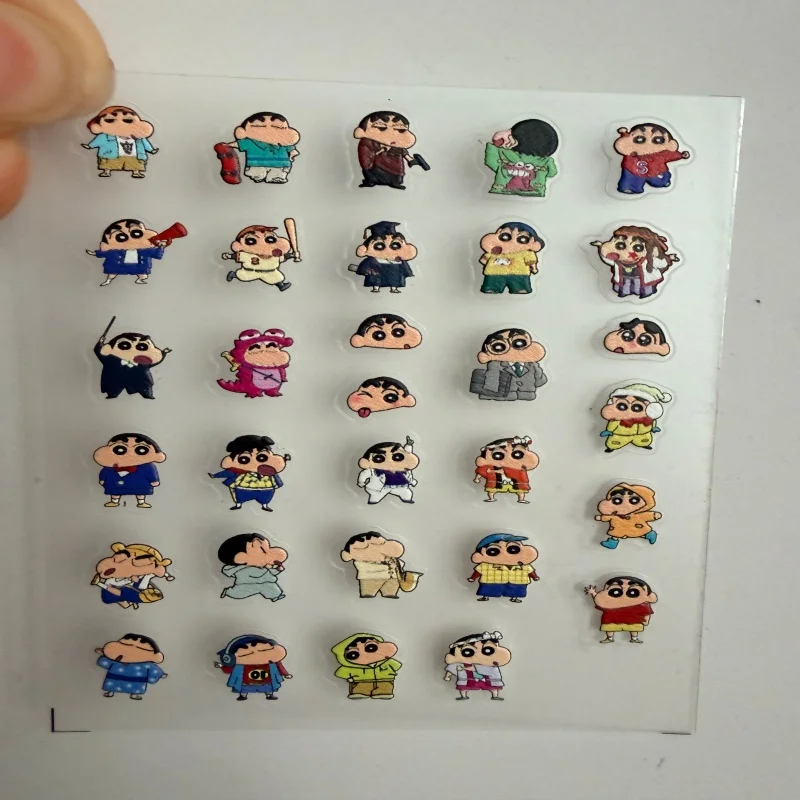 Crayon Shin-chan Creative Paper Guka Notebook Embossed Stickers Cartoon Phone Stickers Nail Art Stickers Accessories Gift view 6