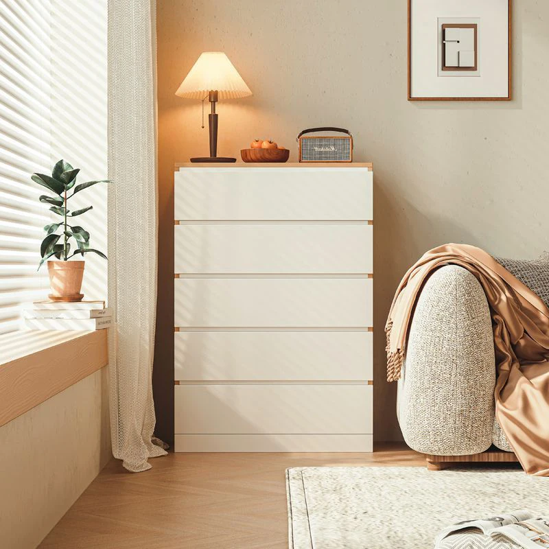 

Chest Modern Drawers Bedroom Cabinet Cream Simple Household Storage Bedroom Cabinet Solid Wood Armadi Da Soggiorno Furniture