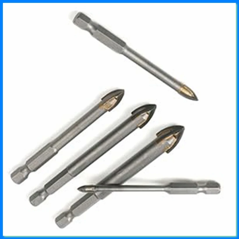 5 Sizes (4+6+8+10+12 mm) High-Speed Carbide Masonry Drill Bits for Tiles, Ceramics, Glass, and More-A75P