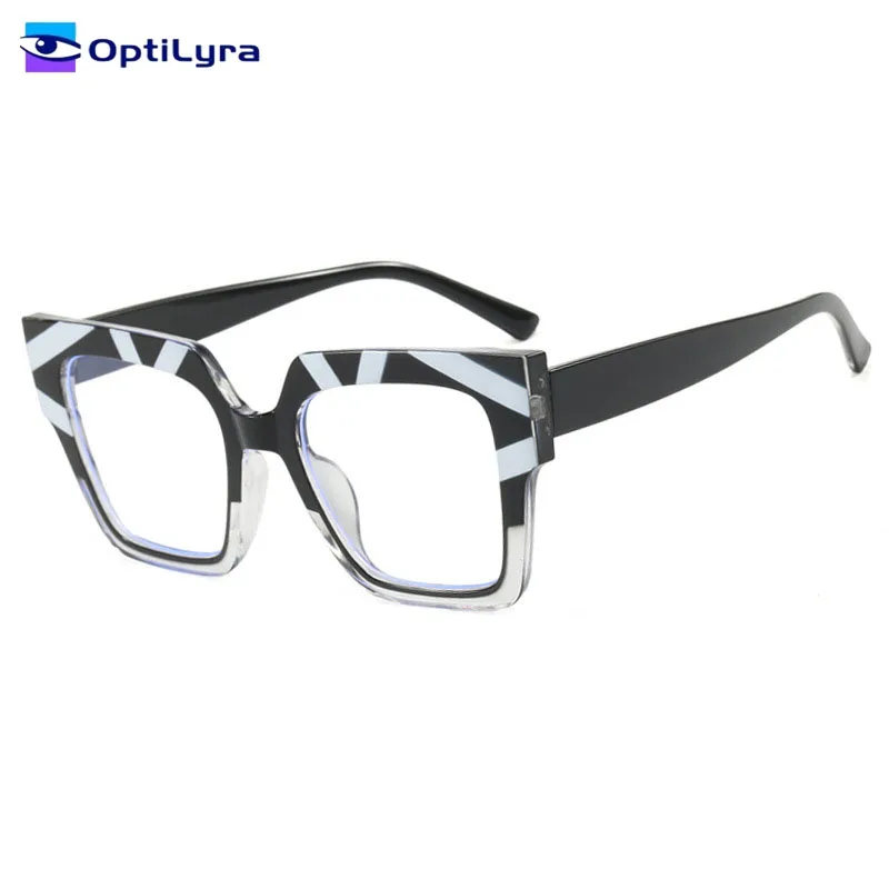 

OptiLyra Brand High Quality Large Frame Fashionable Sunglasses Color Blocking Versatile Glasses UV400 Goggles