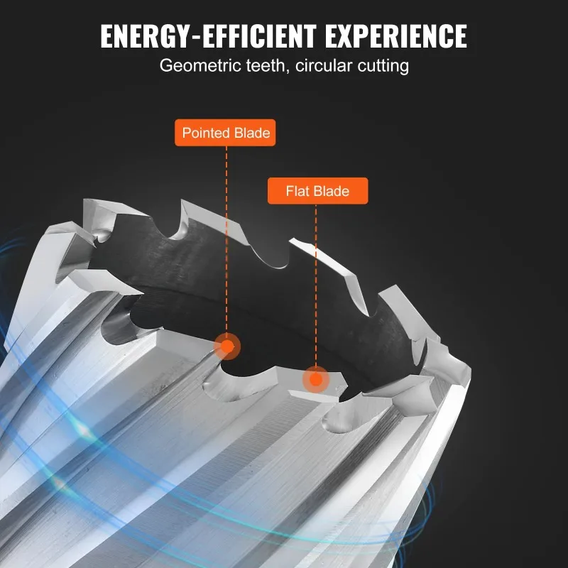Набор кольцевых фрез, 6 шт., 13 шт., сверла с сварочным хвостовиком, глубина резки 1–2 дюйма для использования с магнитными сверлами