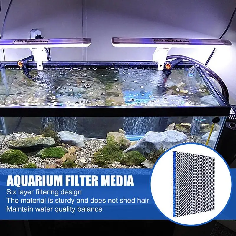 Aquarium Filter Media High-Density Sponge 8-Layer Water Purification Design Fish Tank Aquarium Filter Cotton For Pets Supplies