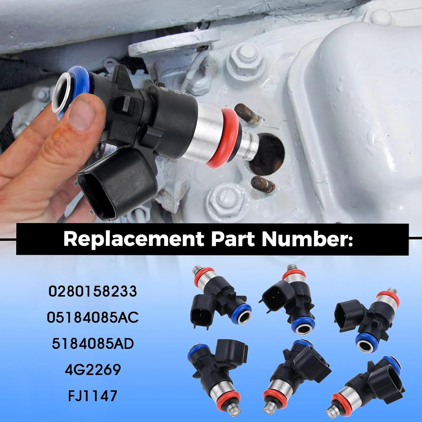 

6 шт. топливные форсунки 0280158233 для Chrysler Town&Country Dodge Charger Challenger Jeep Wrangler Ram Grand Cherokee Journey Truck