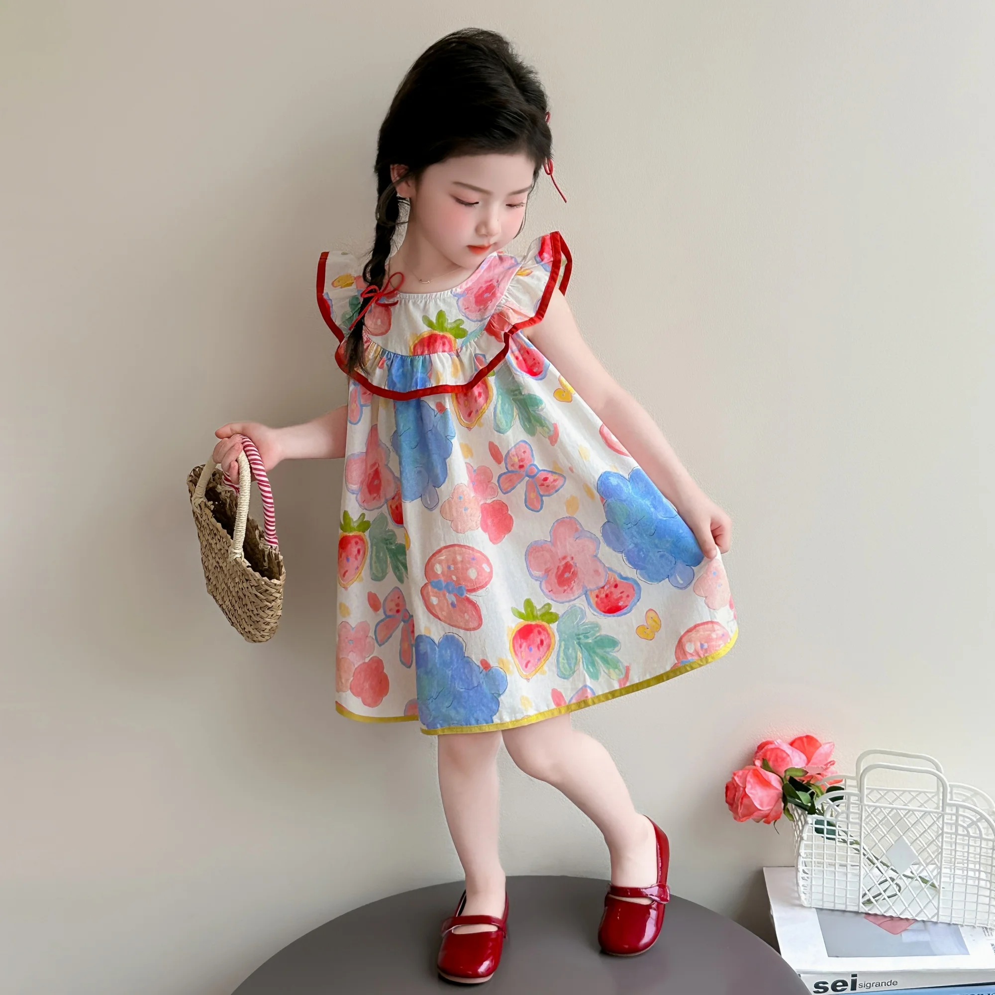 Robe en coton à fleurs pour bé - Summer Clothing Drawing avis et prix