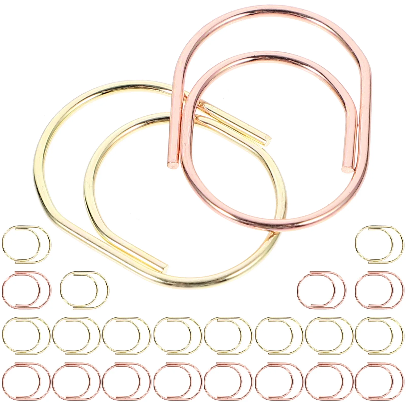 

24pcs Metal Paper Clips Creative Shaped File Document Office Supplies Small Paperclips For Home Study Decorative Use