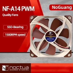 Noctua-ventilador de NF-A14 PWM, control de temperatura, 14CM, refrigeración de CPU, fila fría, poco ruido