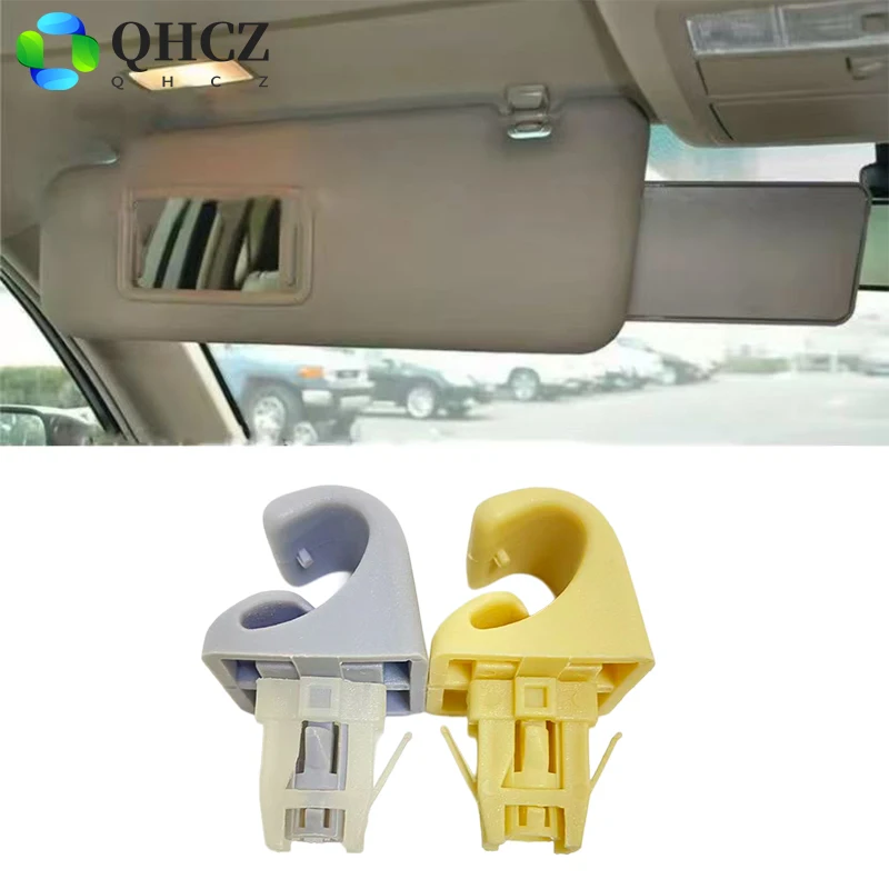 

2Pc Plastic Sun Visor Clip Hook Bracket for Toyota Camry Corolla Highlander Prius/RAV4 Car Interior Sunvisor Fastener Clip Trim