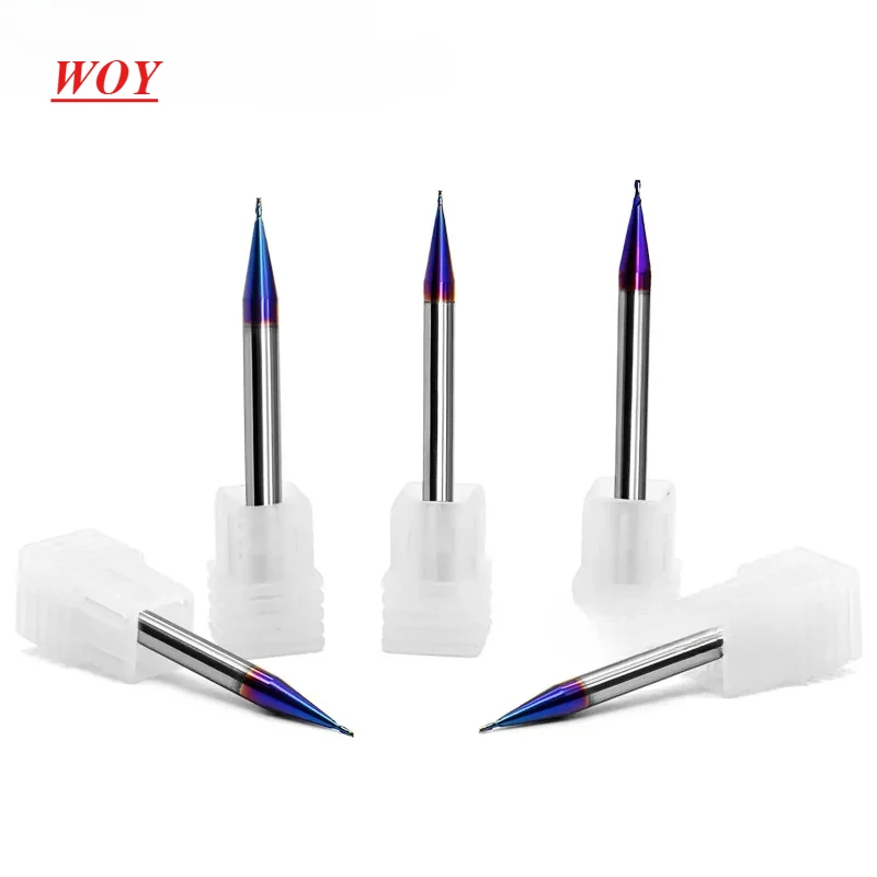

WOY HRC70 Milling Cutter Alloy Coating Tungsten Steel Tool Cnc Maching Small Diameter Endmill Top Face Cutter Milling