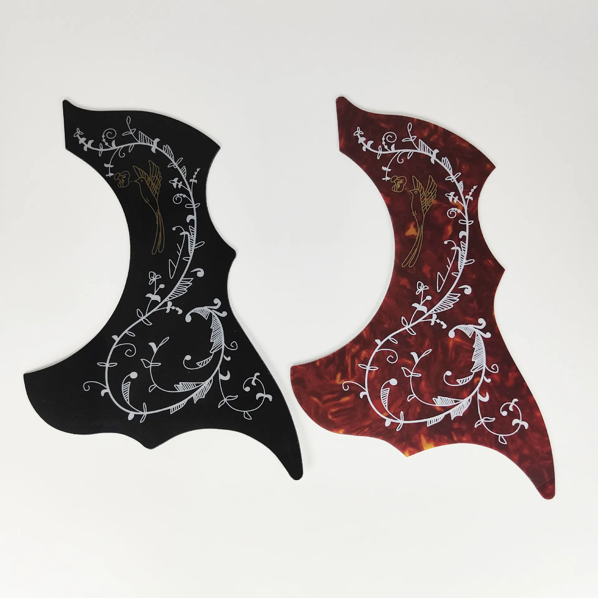 Anti-Scratch Guitar Pickguard Set 9Pcs Self-Adhesive Protective Stickers for Acoustic/Folk Guitar Durable PVC Film
