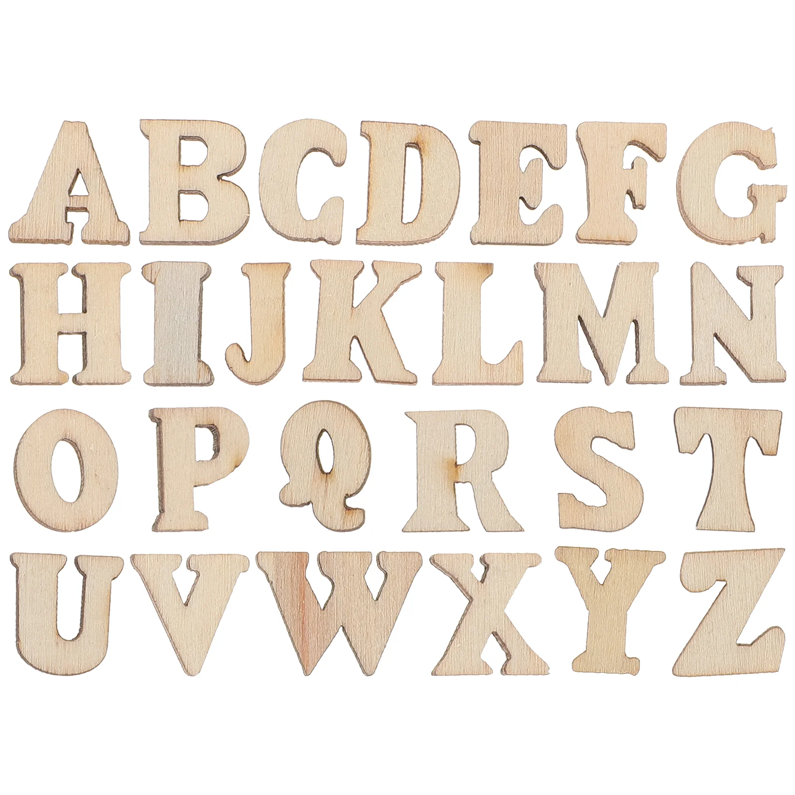 100 Pcs Log Letter Buckle Wood Craft Material Slice Wooden Embellishments Christmas Mini Ducks