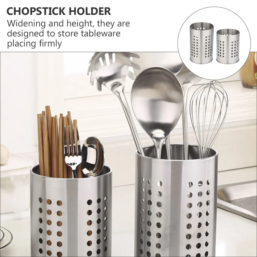 

2 Pcs Cutlery Storage Container Chopstick Holder Rest Tableware Rack Chopsticks Shelf Drying Racks Spoons Stand Kitchen Utensil