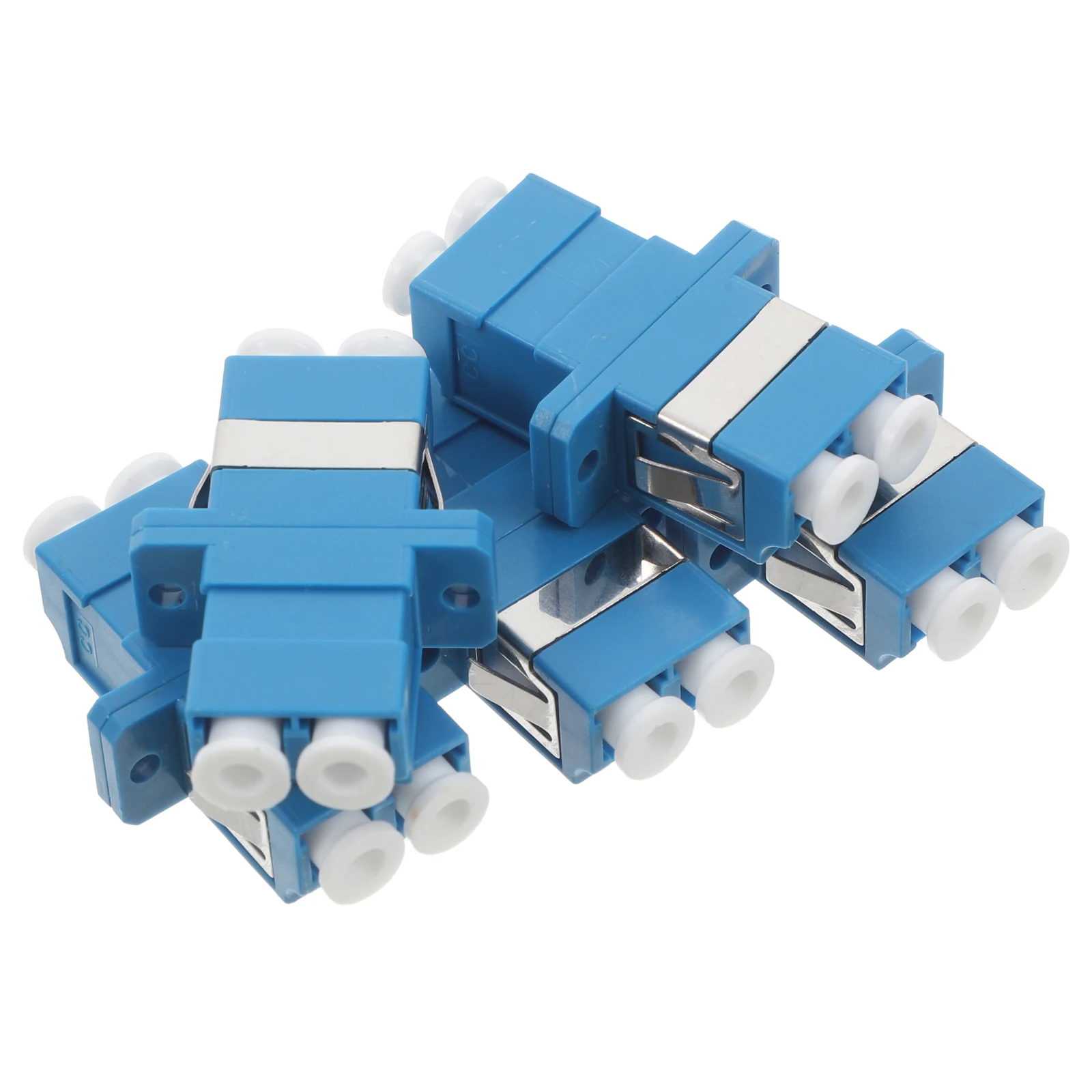 

5pcs Lc To Lc Fiber Coupler Adapter For Networking Simplex Connection Stable Plastic Material Easy Installation Data Center