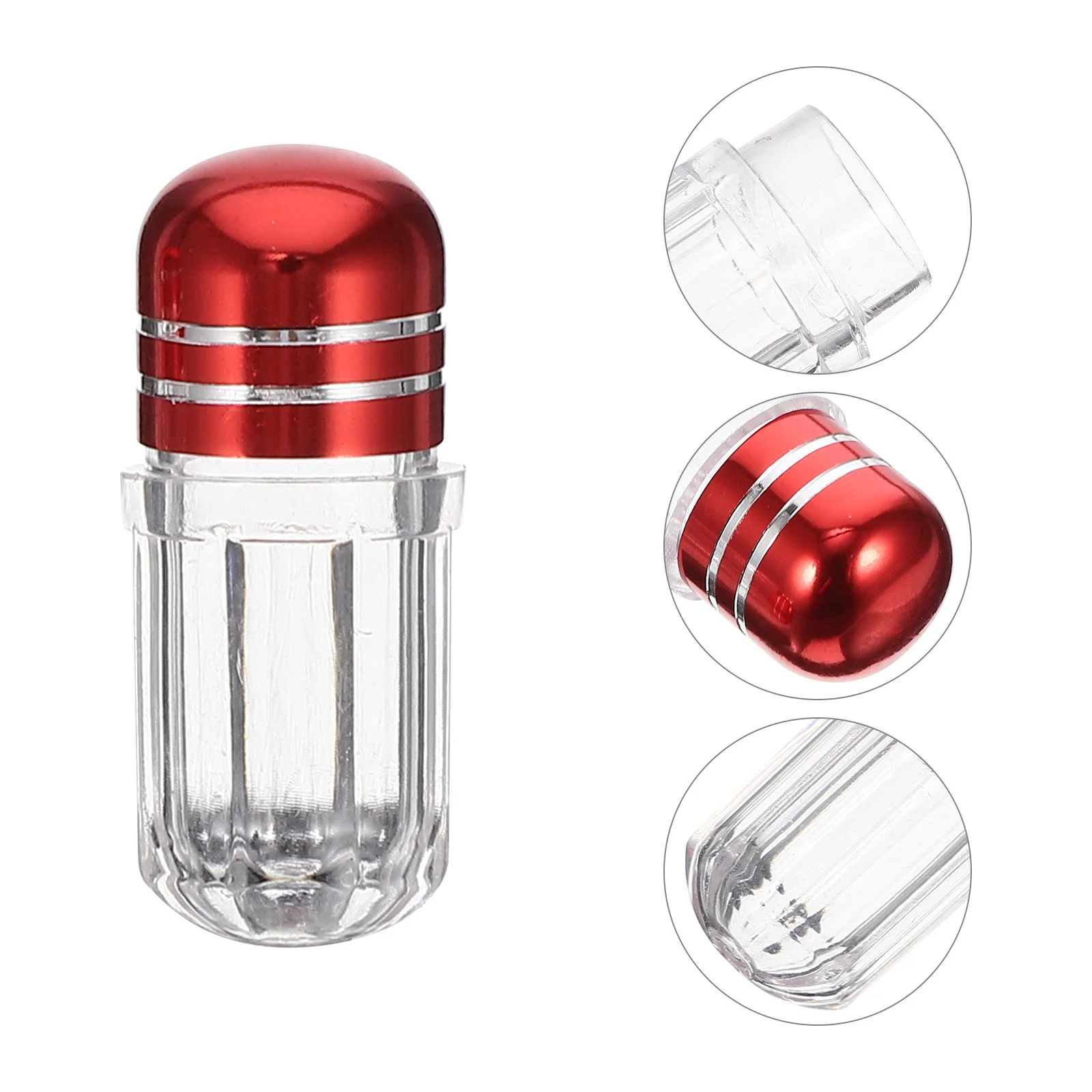 

50Pcs Portable Capsule In A Transparent Plastic Bottle For Bottling (Random Color) Plastic jar sealed canisters
