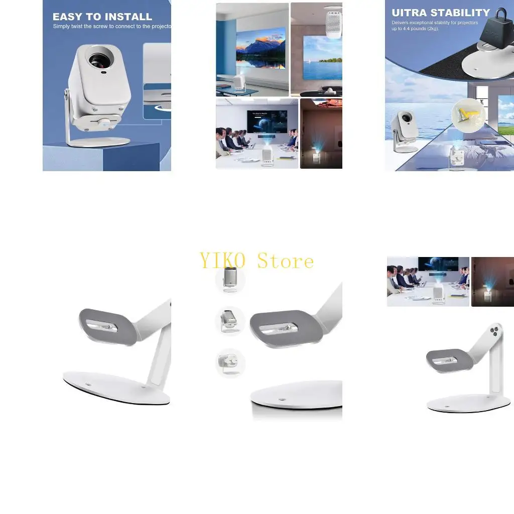 K32C Projector Stand Stand Portable Desk Stand 360 درجة دوران قابل للتعديل #1