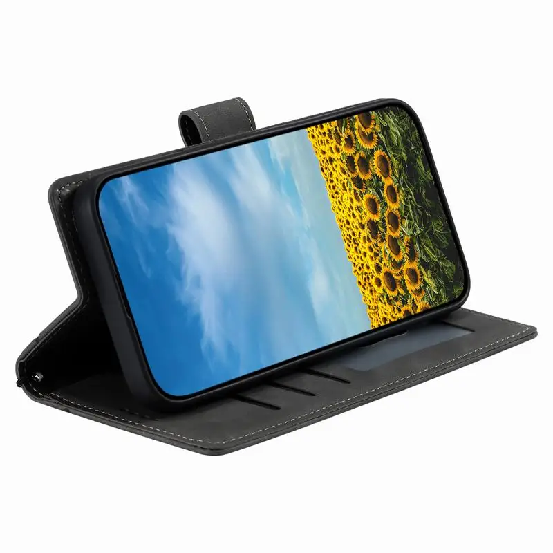 Embossing Leather Case for Xiaomi Redmi Note Xiaomi Redmi Note 14 15 13 12 11 10 Pro Plus 4G 5G 12S 11S 10S Flip Phone Cover - náhled 4