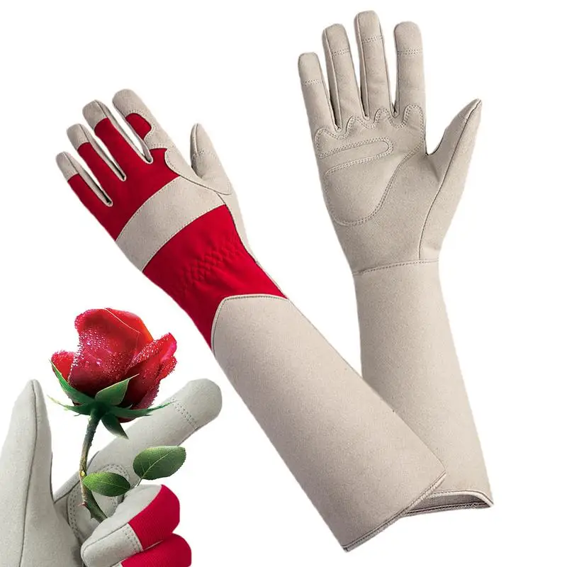 Long Gardening Gloves Or Women Thorn Proof Gloves Men's Rose Pruning Garden Gloves For Digging Glove Gardening Dipping Labor