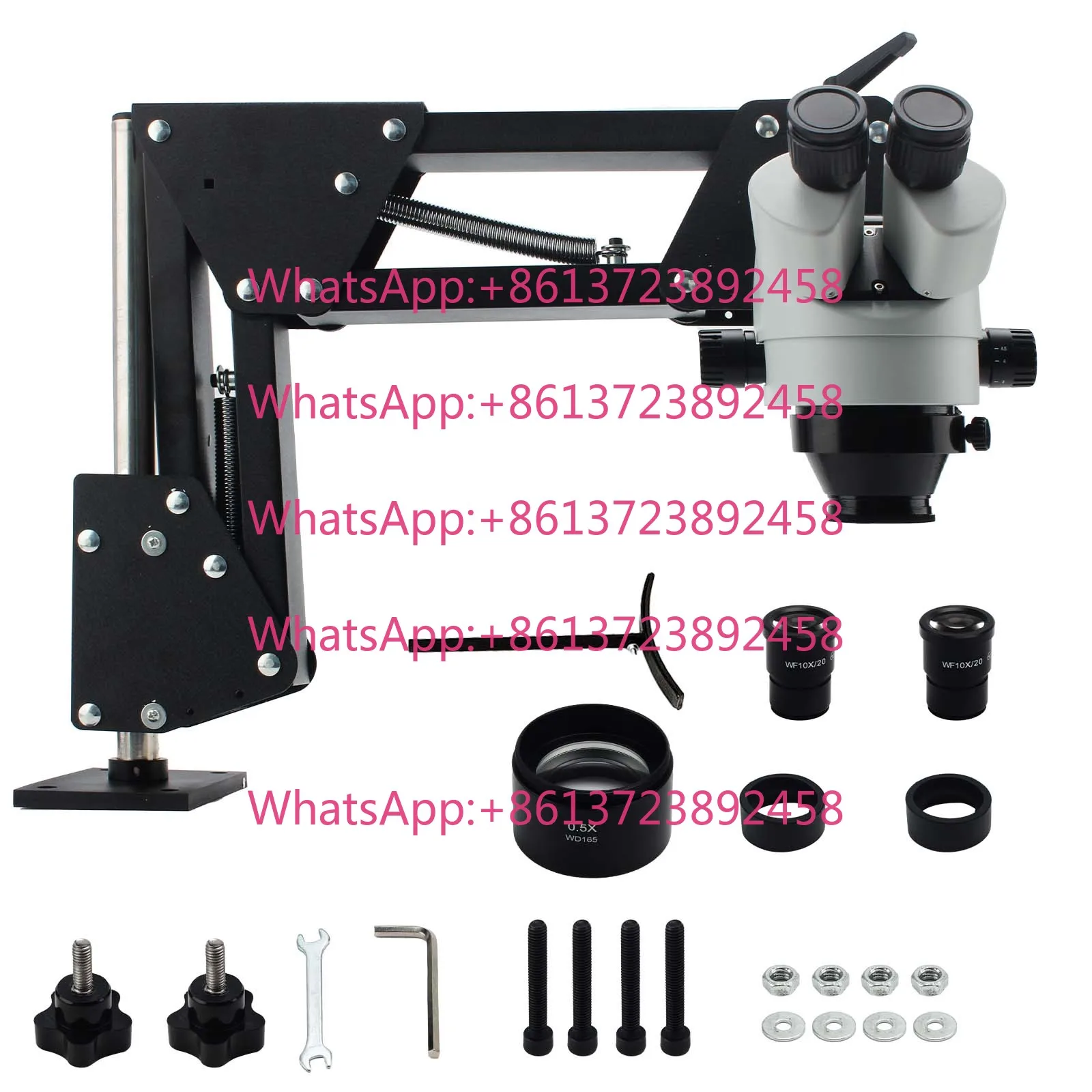 Multi-Directional Micro-Setting Microscope with Inlaid Mirror Spring Bracket for Jewelry Machines Equipment Diamond Setting